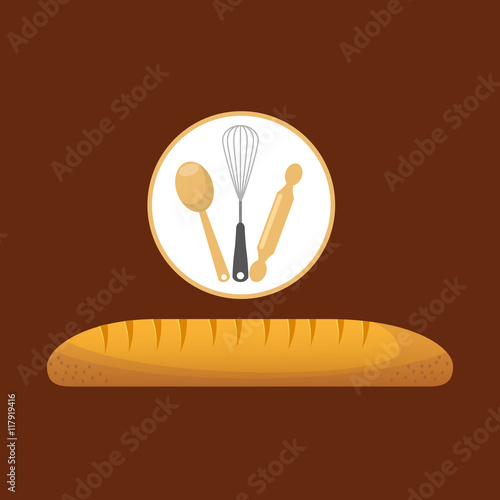 Cookware and baguette