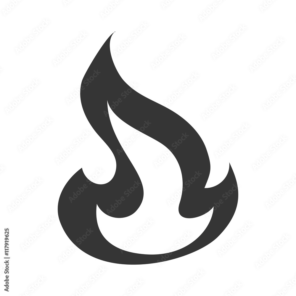 flame fire burn icon vector graphic flame fire burn icon vector graphic