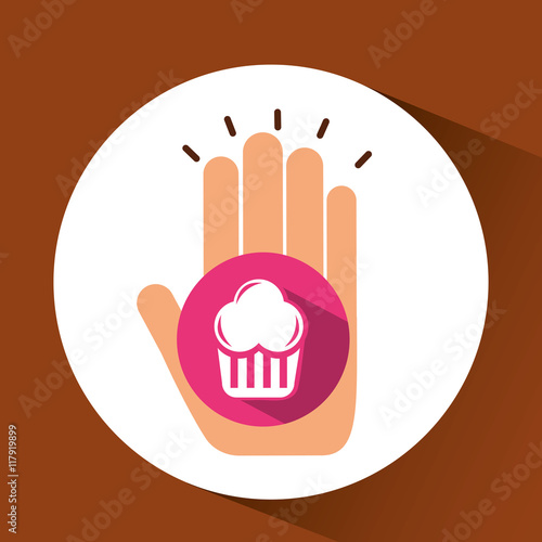 two hands holding muffins