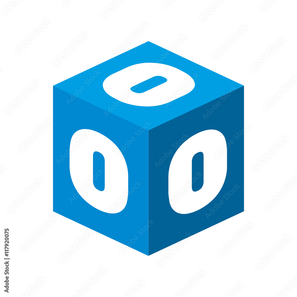cube number block vector graphic cube number block vector graphic