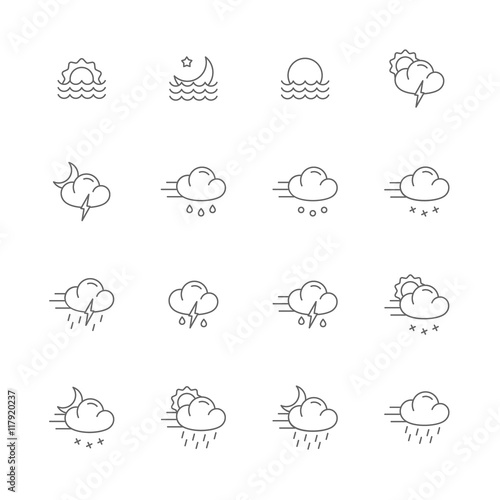 weather line icons