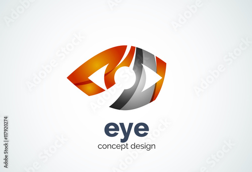Abstract business company human eye logo template, sight or look concept