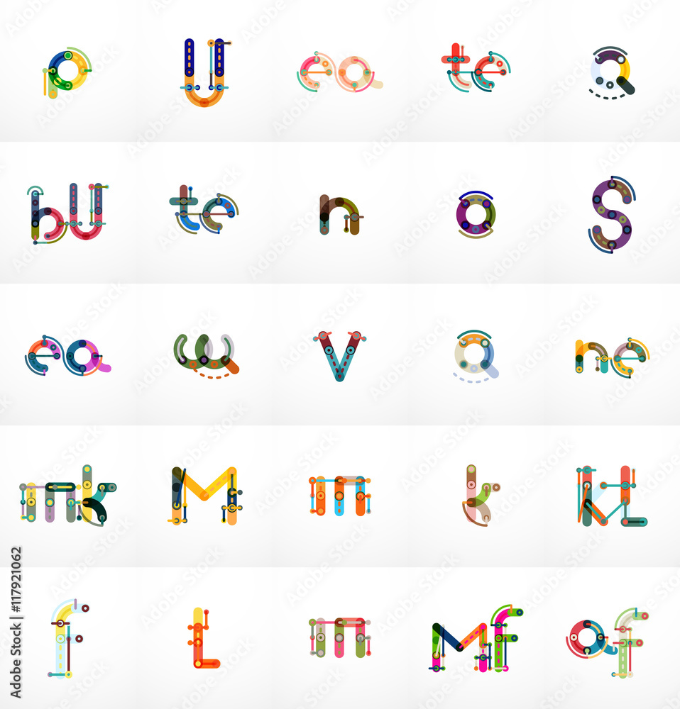 Set of vector initial branding letter logo templates