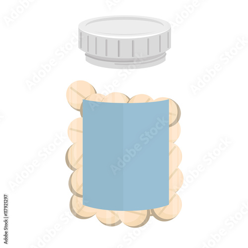 recipient drugs medicine bottle icon vector graphic