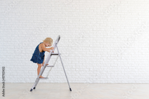 Girl on the ladder