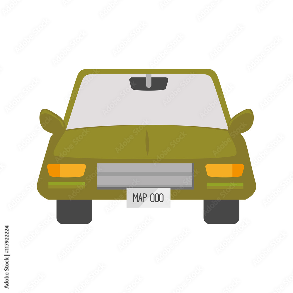 car auto front icon vector graphic