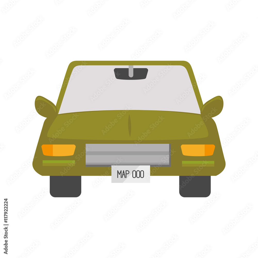 Obraz premium car auto front icon vector graphic