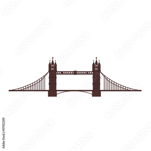 london tower bridge icon vector graphic