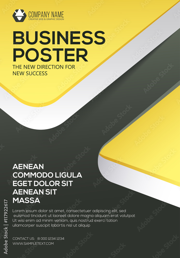 Vector Business poster. Flyer template. Poster for your business. Cover presentation Vector Business poster. Flyer template. Poster for your business. Cover presentation