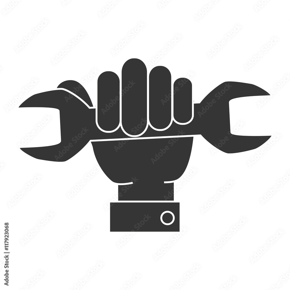 wrench tool repair hand icon vector graphic wrench tool repair hand icon vector graphic
