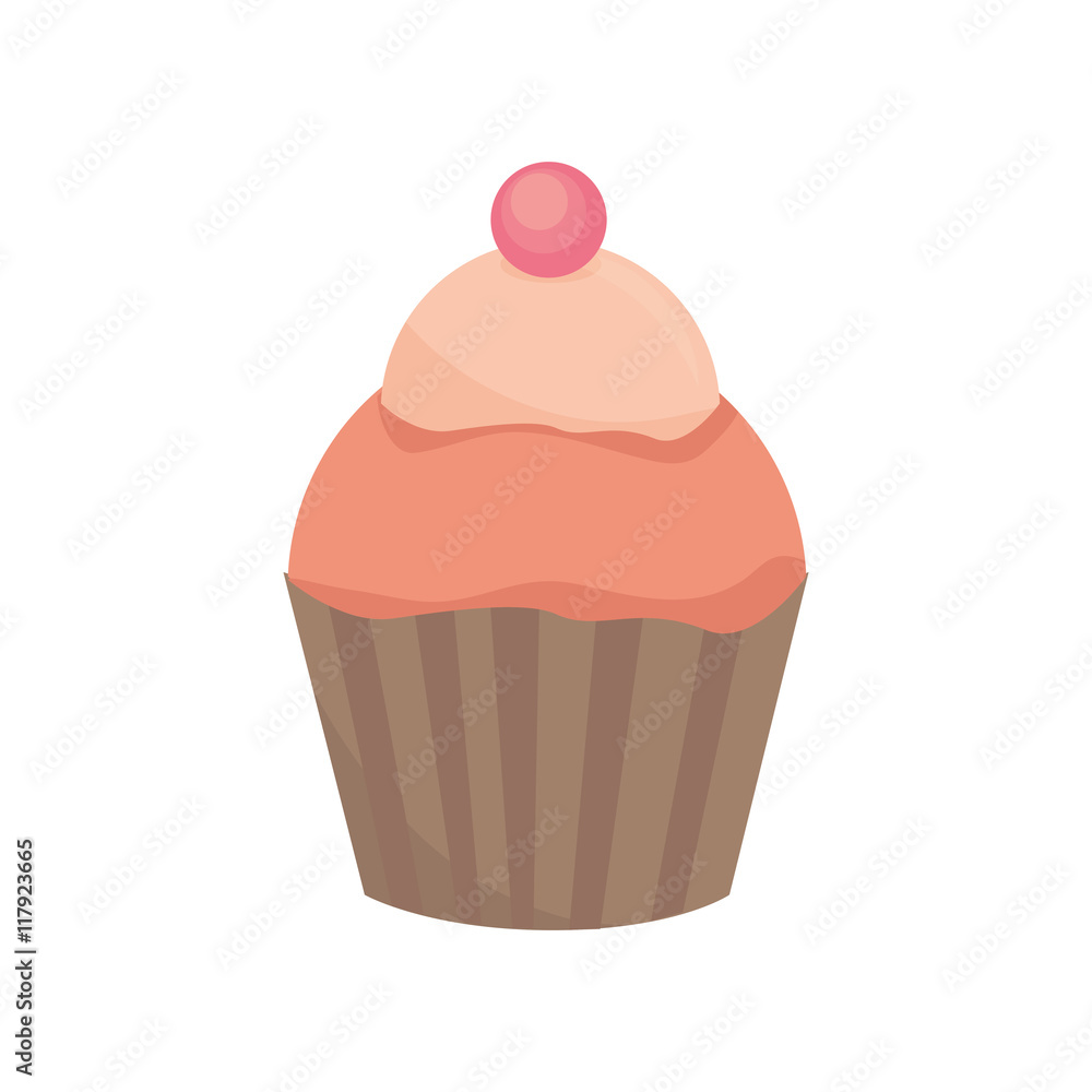 cupcake dessert strawberry cream icon vector graphic cupcake dessert strawberry cream icon vector graphic