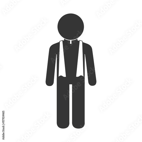priest reveredn chaplain icon vector graphic