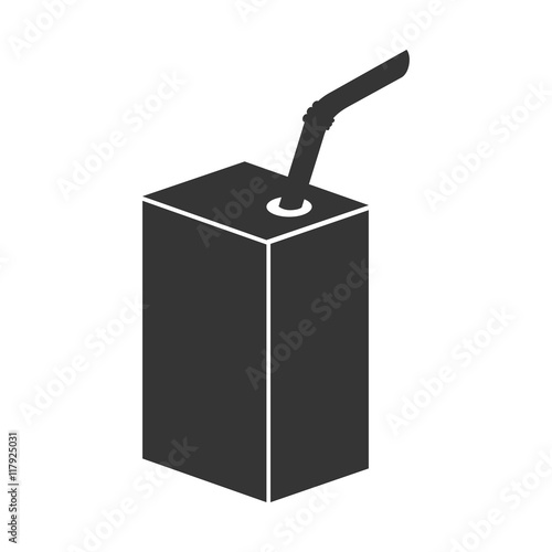 carton box drink liquid straw icon vector graphic