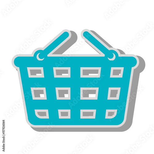 basket supermarket carry icon vector graphic