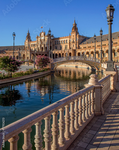 Detalle de la Plaza de España de Sevilla