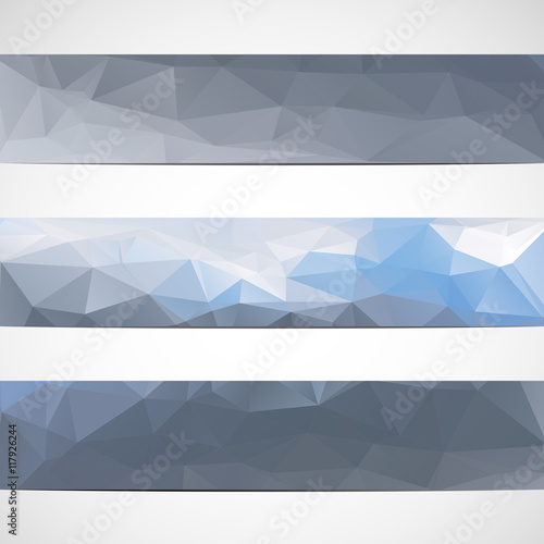 Abstract banners in blue colors.