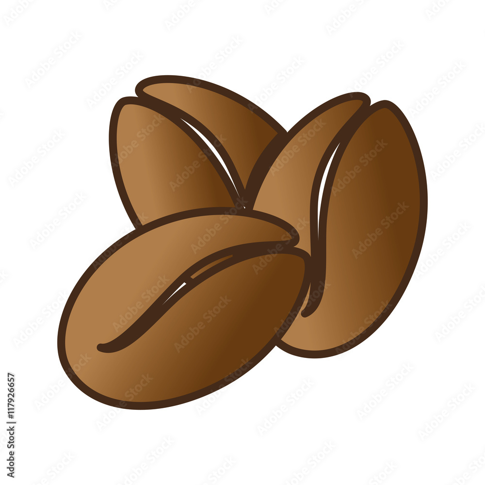 Obraz premium coffee beans cafe icon vector graphic