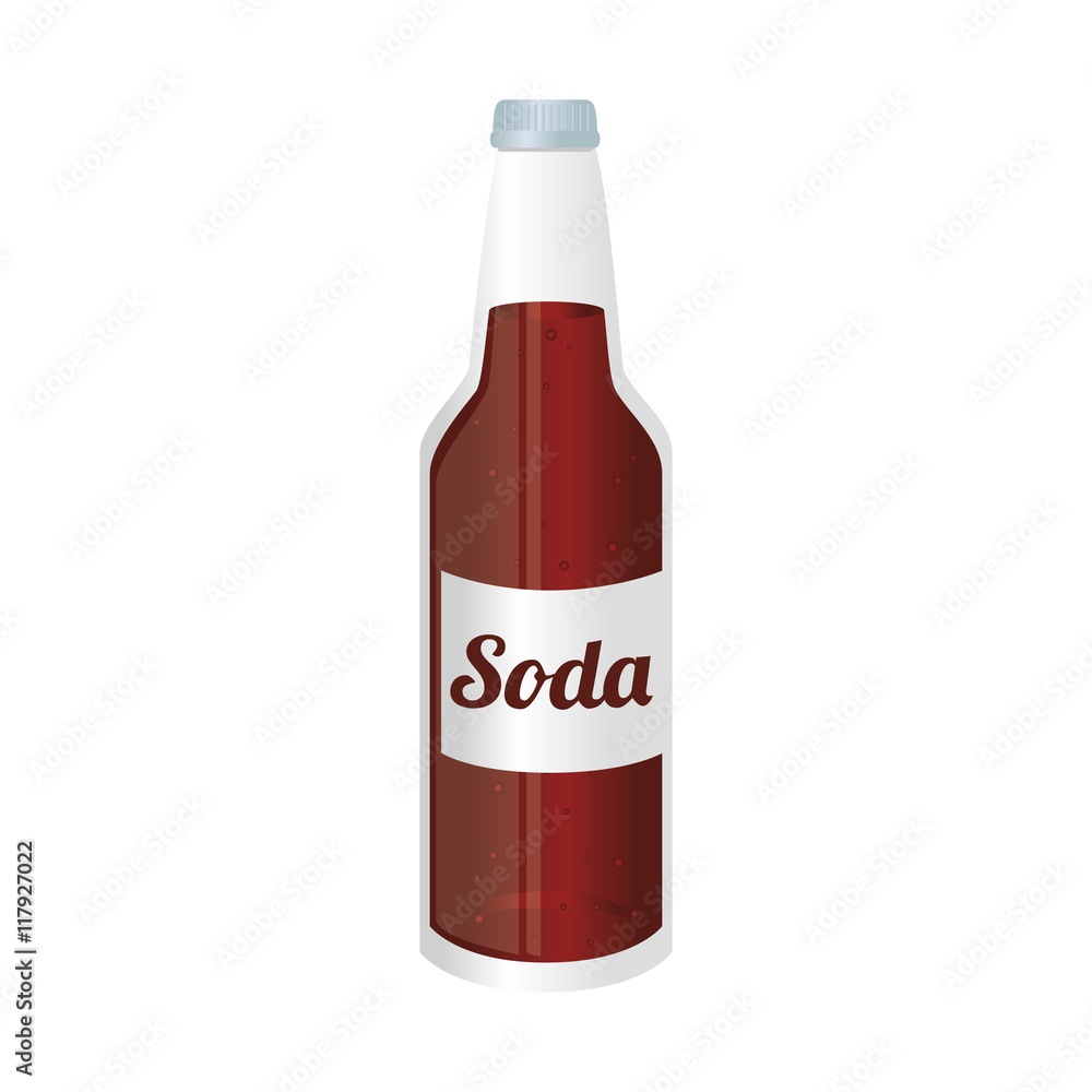 soda bottle glass icon vector graphic