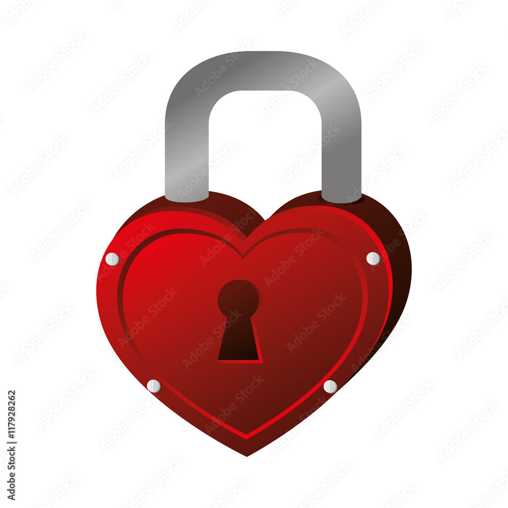 love heart lock vector graphic icon love heart lock vector graphic icon