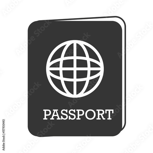 passport identification world travel countries map emigration pass vector graphic isolated and flat illustration
