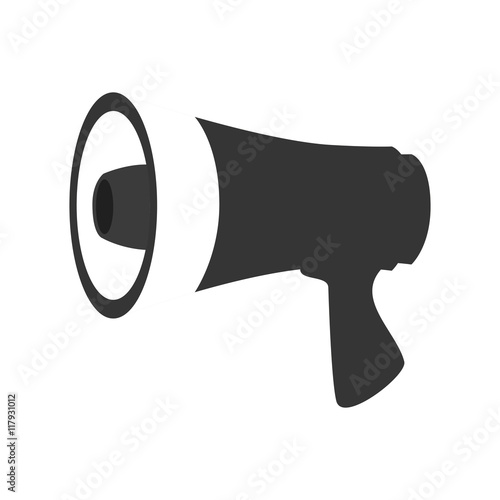 megaphone speak device loud announcement broadcast symbol vector graphic isolated illustration