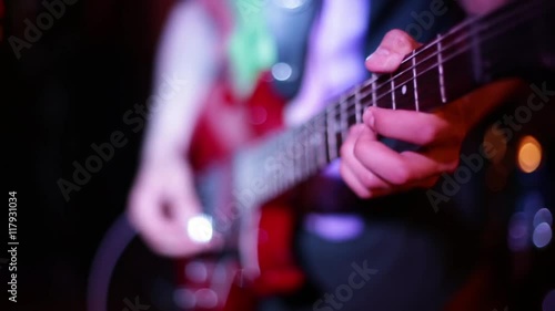 Guitarist in a rock band