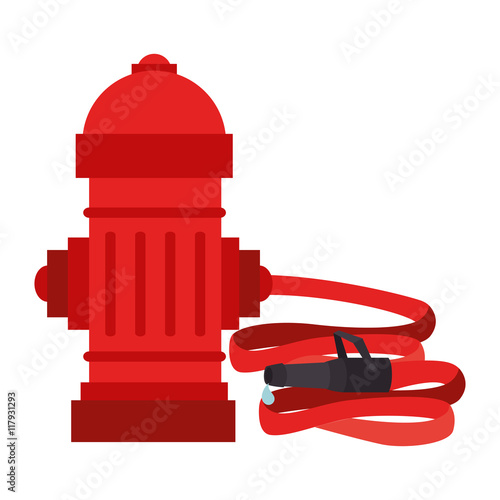 hydrant hosewater tank metal fireman department vector graphic isolated illustration