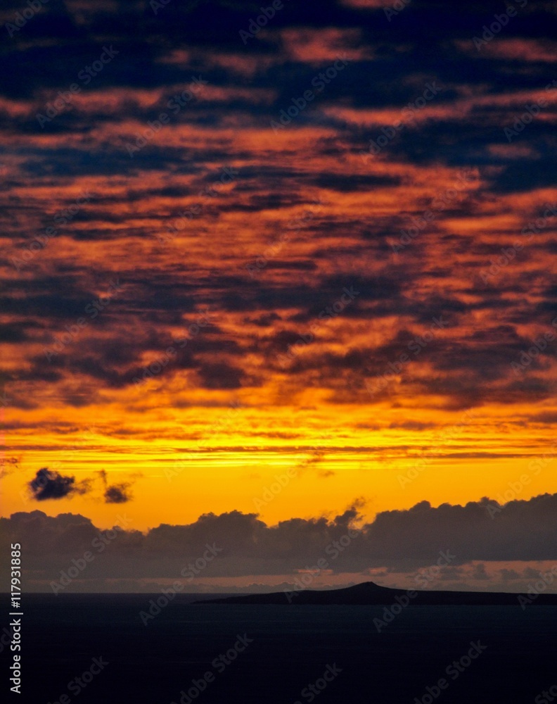 Portrait of an evening sunset