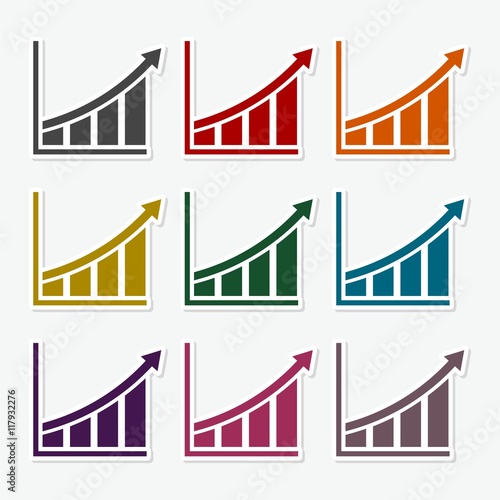 Vector graph color icons