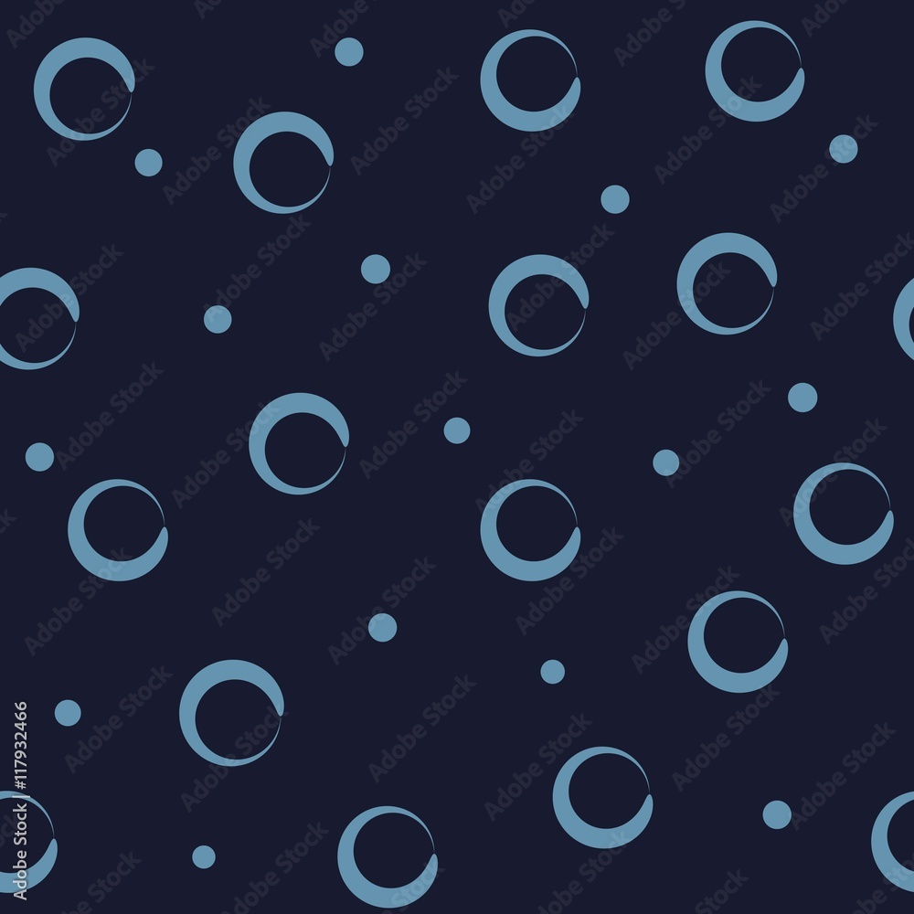 Polka dot and ring seamless pattern