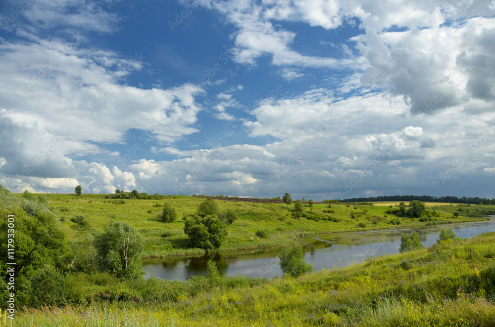Sunny summer landscape Sunny summer landscape