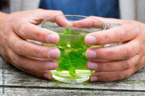 drinking mint thee women