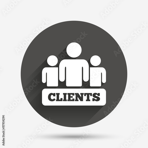 Clients sign icon. Group of people symbol.