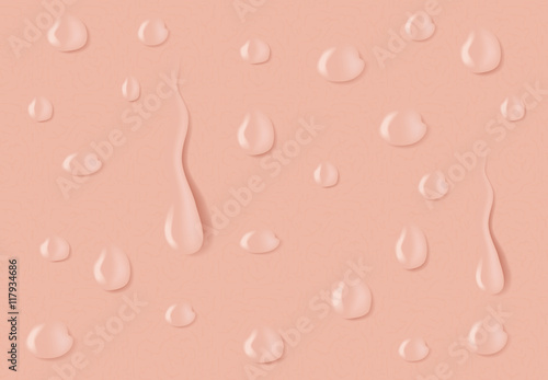 wet skin vector . moisturizer skin . water drop