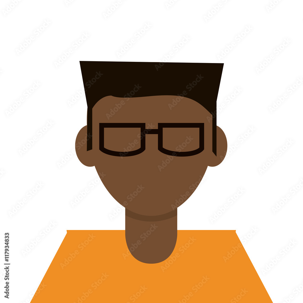 flat design faceless man with glasses icon vector illustration flat design faceless man with glasses icon vector illustration