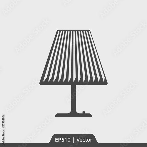 Lamp table top vector icon for web and mobile