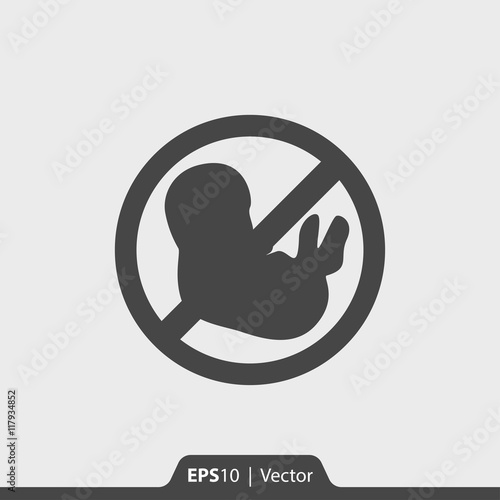 Abortion stop vector icon for web and mobile