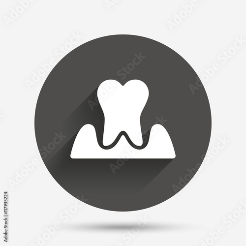 Parodontosis tooth sign icon. Dental care symbol