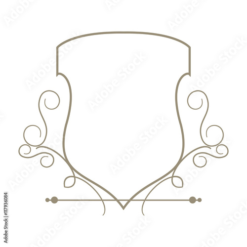 Wallpaper Mural flat design decorative vintage frame icon vector illustration Torontodigital.ca