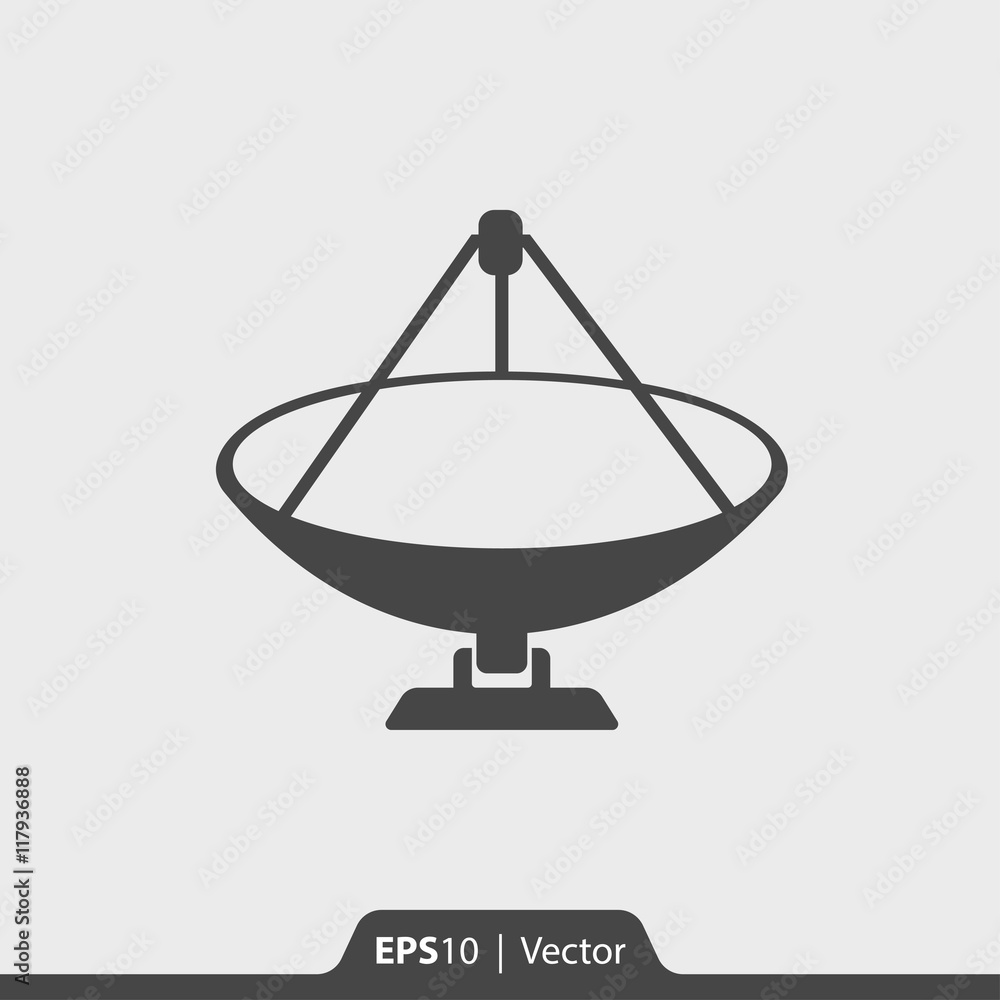 Satellite antenna vector icon for web and mobile Satellite antenna vector icon for web and mobile