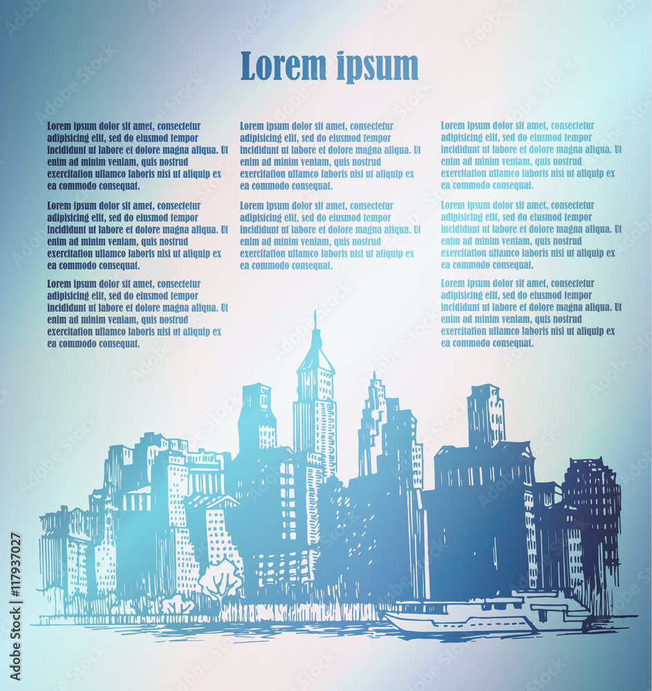 Fototapeta premium hand drawn city