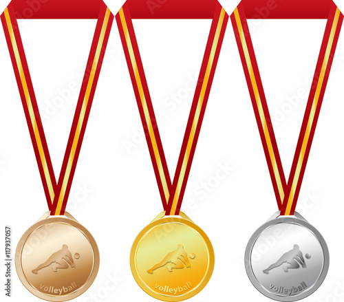 medals volleyball sport 