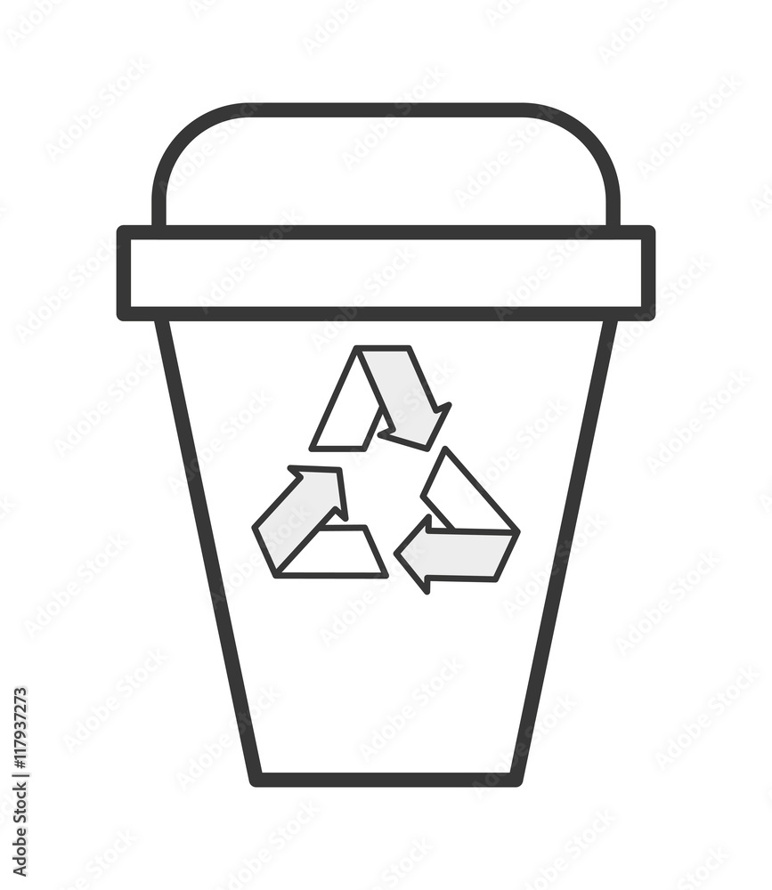 flat design recycle bin icon vector illustration flat design recycle bin icon vector illustration