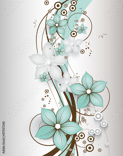 Abstract floral background for design