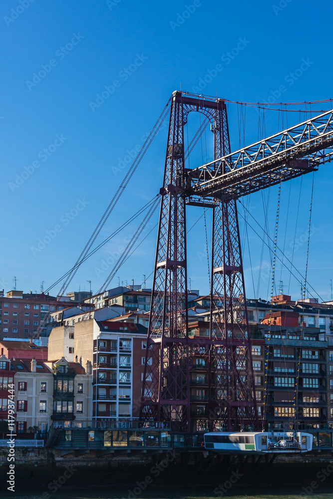 Obraz premium Wiszący most Bizkaia w Portugalete, Hiszpania