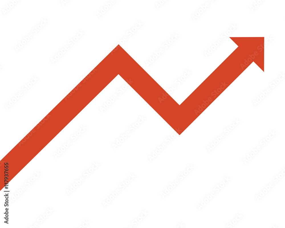flat design growing arrow icon vector illustration flat design growing arrow icon vector illustration