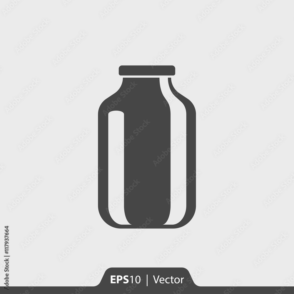 Glass jar vector icon for web and mobile Glass jar vector icon for web and mobile