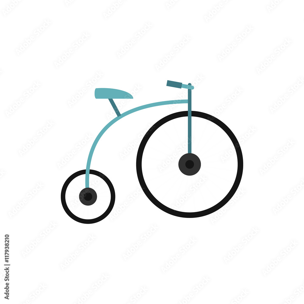 Retro bike icon in flat style isolated on white background. Riding symbol Retro bike icon in flat style isolated on white background. Riding symbol