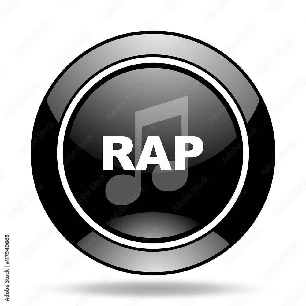 rap music black glossy icon rap music black glossy icon