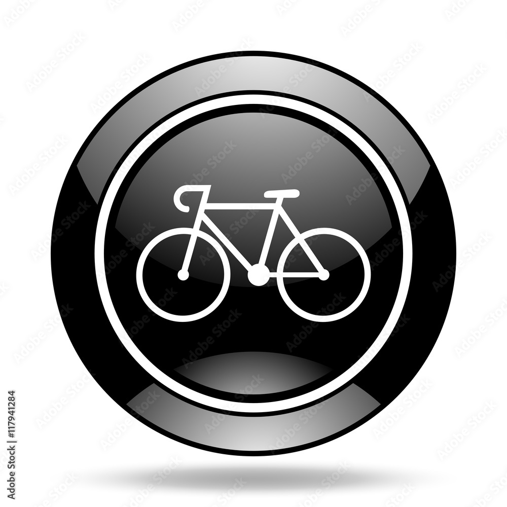 bicycle black glossy icon bicycle black glossy icon